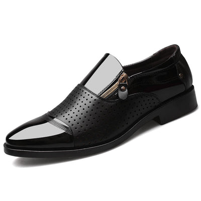 Zapatos de Cuero para Hombre Ejecutivos Transpirables con Diseño Perforado - Image 7