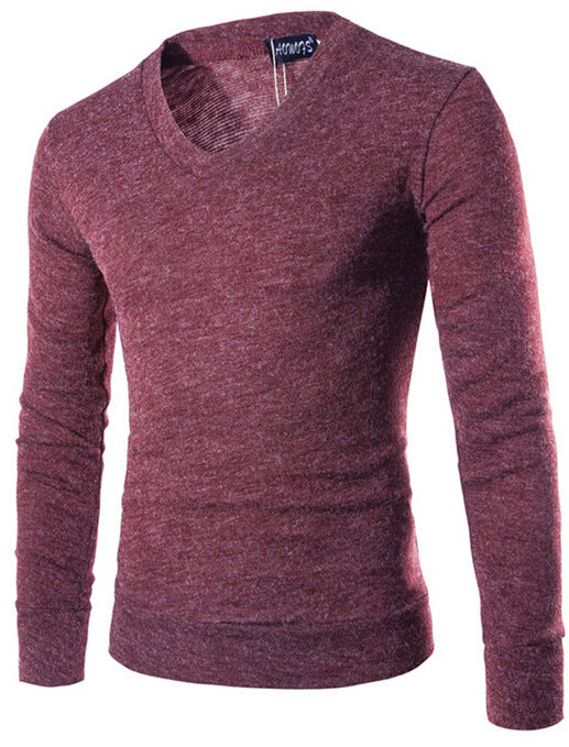 Suéter V-Neck de Felpa de Conejo para Hombre - Diseño Liso Tendencia - Image 11