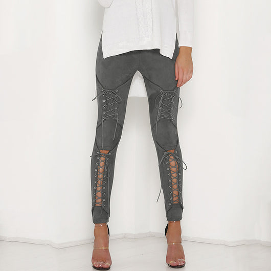 Pantalones de Pana Terciopelada con Cordones - Image 4