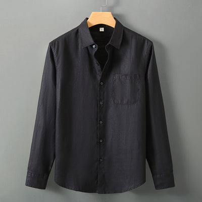 Camisa de Lino a Rayas Manga Corta - Image 18
