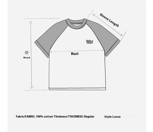 Camiseta Raglan Casual Japonesa para Hombre - Corte Relajado - Image 13