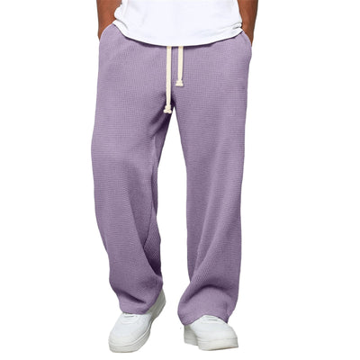 Pantalones Athleisure de Pierna Ancha y Tejido Waffle para Hombre - Image 21