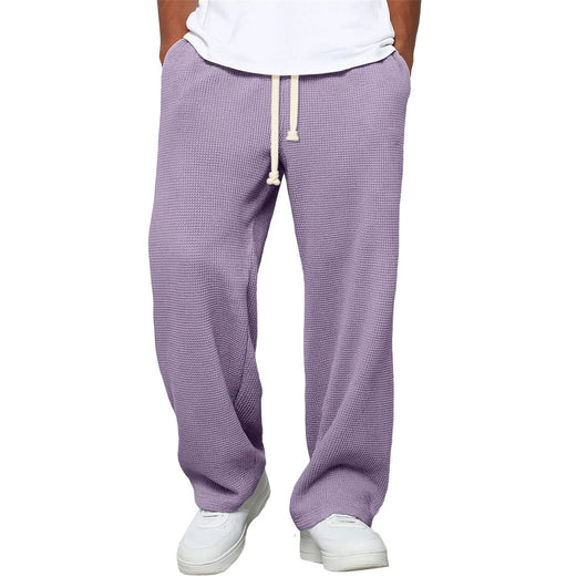 Pantalones Athleisure de Pierna Ancha y Tejido Waffle para Hombre - Image 21