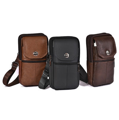 Bolsa de Cintura de Cuero Multifuncional para Hombre - Estilo Outdoor - Image 14