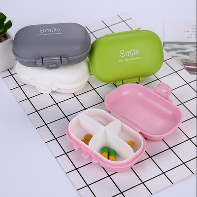 Pastillero Portátil Macaron 4 Compartimentos - Organizador de Medicinas Compacto