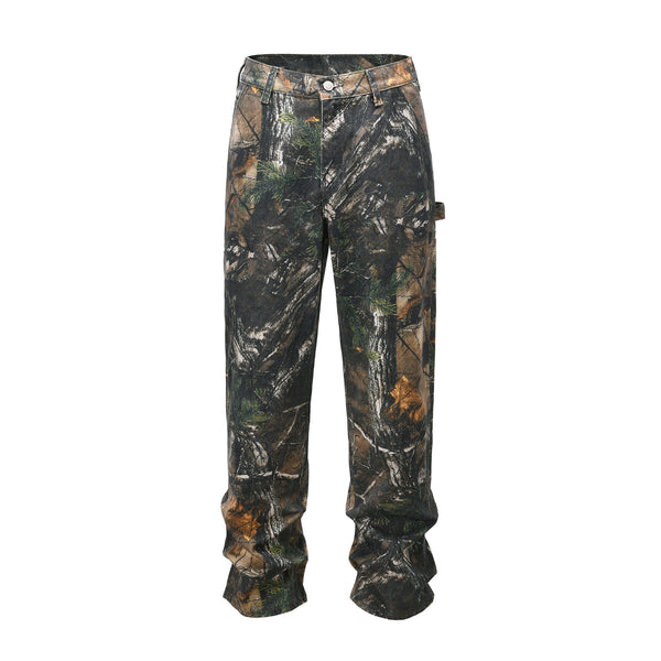 Conjunto Safari Retro Camuflaje Hojas Secas con Pantalón Táctico Estampado Completo