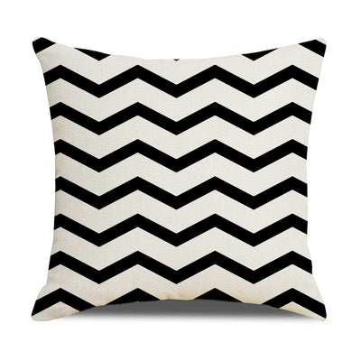 Funda de Almohada Lino Geometría Simple - Diseño Moderno para Sofá y Hogar - Image 4