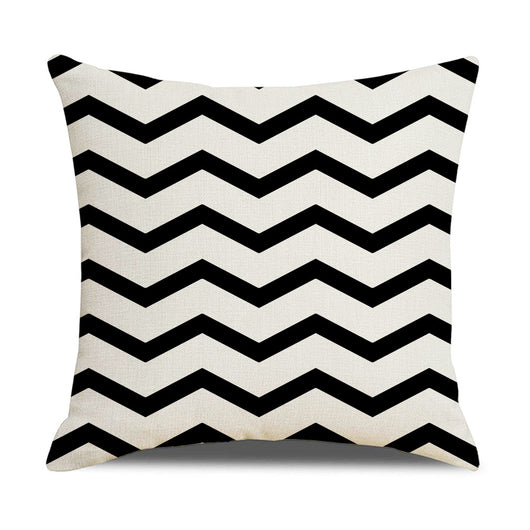 Funda de Almohada Lino Geometría Simple - Diseño Moderno para Sofá y Hogar - Image 4