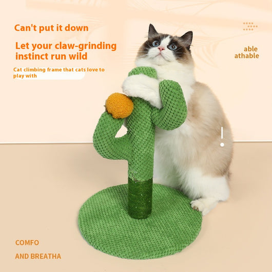 Rascador de Cactus para Gatos con Poste Sisal y Plataforma Escaladora - Image 4