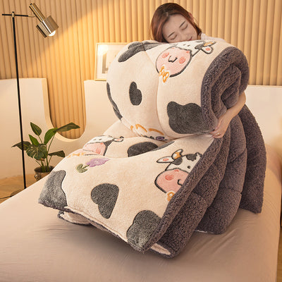 Edredón Térmico Reversible de Lana Polar Gruesa para Invierno - Image 19