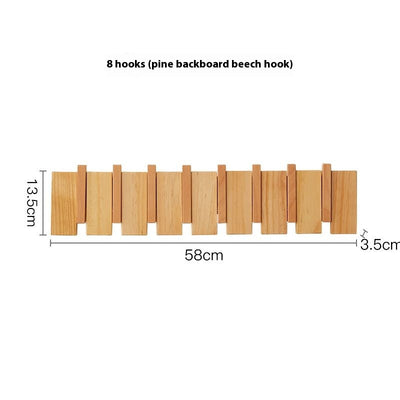 Perchero de Madera Maciza sin Taladro para Pared - Gancho Minimalista para Hogar - Image 11