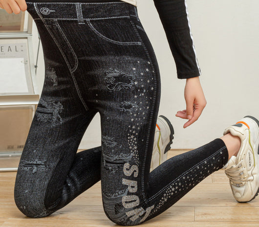 Pantalones Skinny Reductores en Denim Sintético para Mujer - Image 8