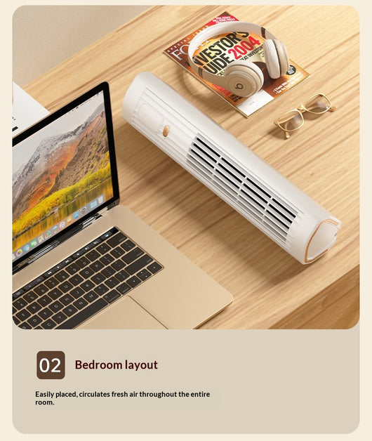 Ventilador de Escritorio Multifuncional Blanco con Función de Pie para Oficina - Image 21