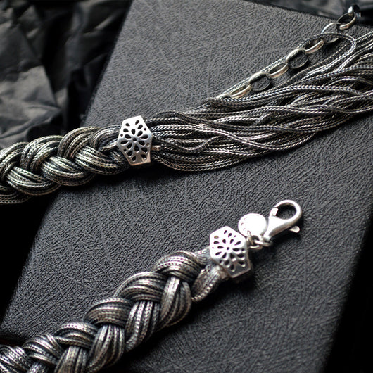 Pulsera de Plata 925 Retorcida con Trenzas para Mujer - Image 6