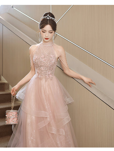 Vestido de Noche Elegante Rosa para Mujer - Image 13