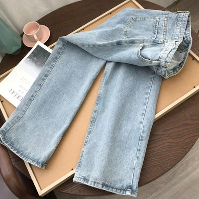 Jeans Rectos de Talle Alto Lavado para Mujer - Image 6