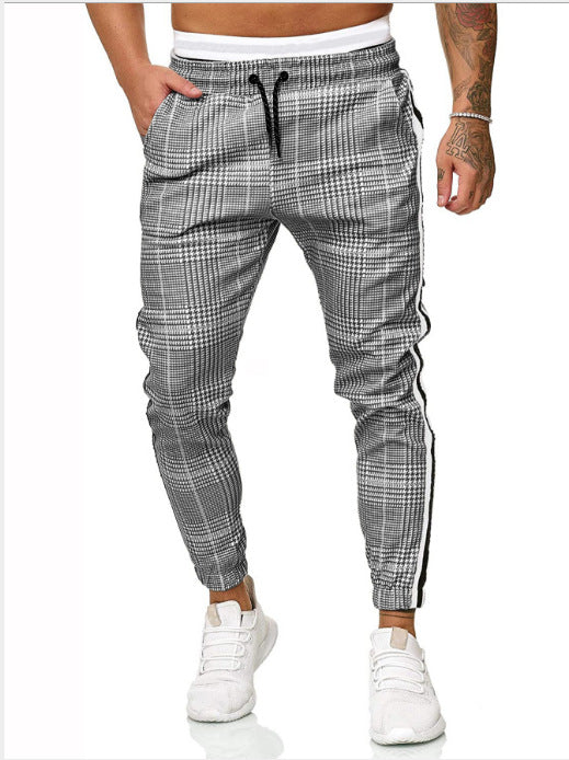 Pantalones Casuales de Otoño Hombre con Patrón Cuadros y Rayas - Image 8