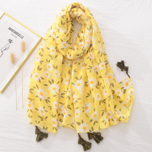 Pañuelo Tie-Dye Azul y Blanco de Algodón y Lino - Protección Solar Retro para Viajes - Image 20