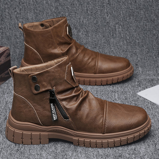 Botas Martin Altas de Cuero para Hombre - Estilo Británico Robusto - Image 6