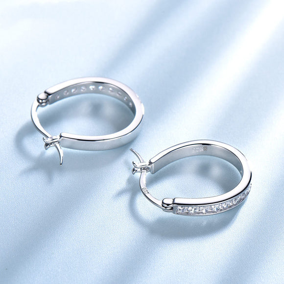 Aretes de Plata Esterlina 925 con Cierre de Presión