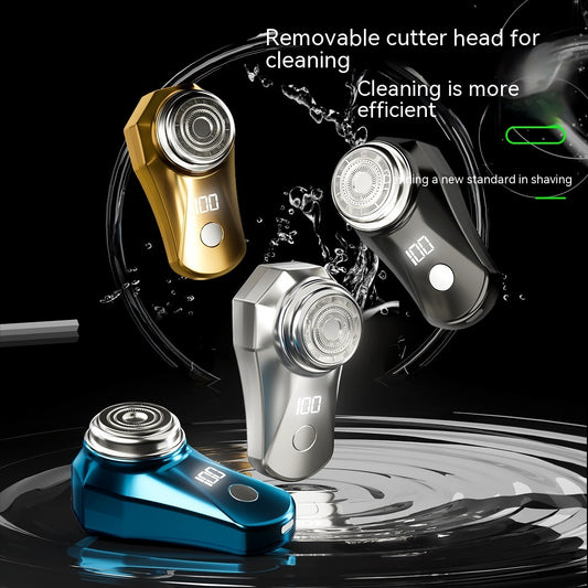 Afeitadora Eléctrica Portátil Recargable con Cabezal Flotante para Hombre