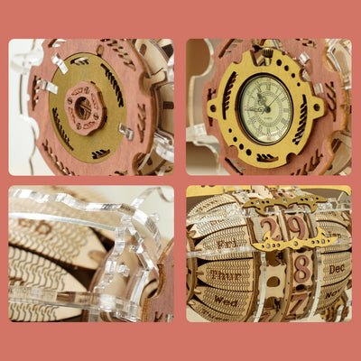 Calendario Motor 3D Robotime ROKR - Puzzle de Madera Interactivo para Niños - Image 3