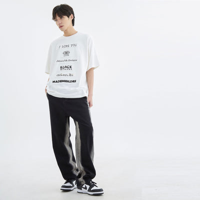 Jeans Retro Americano con Degradado Negro para Hombre