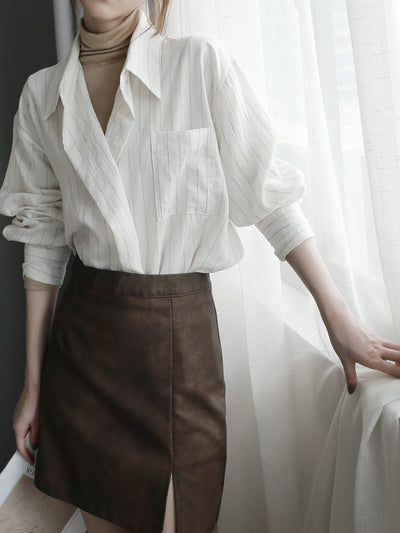 Cardigan Rayado con Botones - Blusa Suelta y Cómoda - Image 16