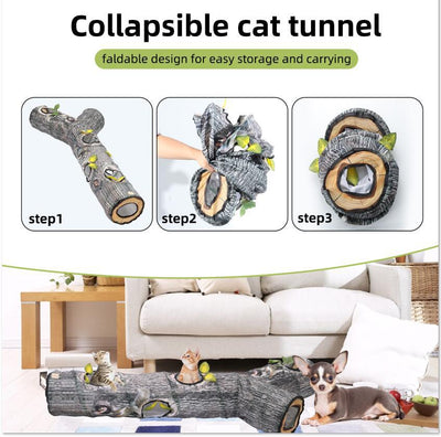 Túnel de Juego con Patrón de Árbol para Gatos y Perros - Image 12