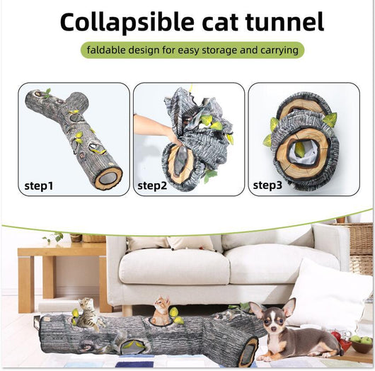 Túnel de Juego con Patrón de Árbol para Gatos y Perros - Image 12