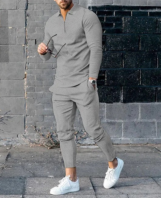 Conjunto Deportivo Hombre: Sudadera con Cierre y Pantalón
