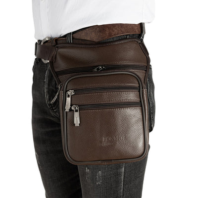 Bolsa de Ciclismo Retro en Cuero Genuino para Deportes al Aire Libre - Image 3