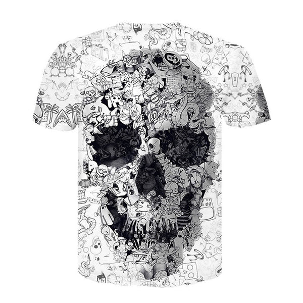 Playera de Manga Corta con Estampado Digital