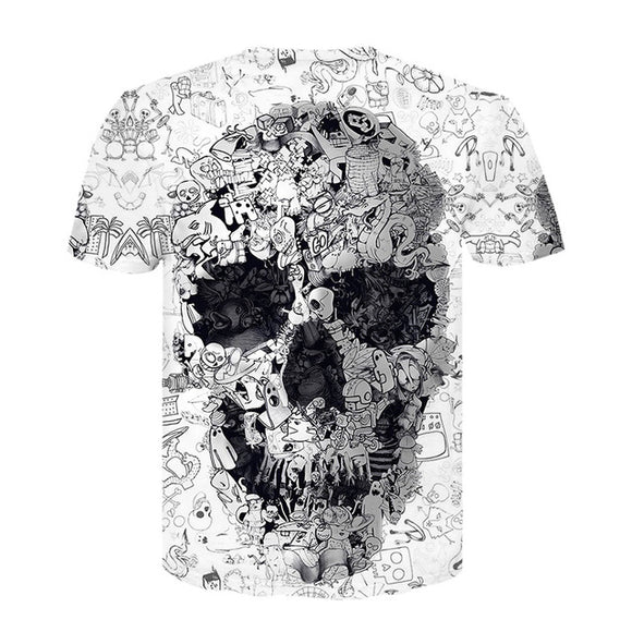 Playera de Manga Corta con Estampado Digital