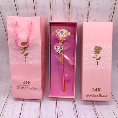 Conjunto de Rosas Doradas Luminosas 24K - Image 20