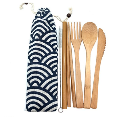 Set de Cubiertos Portátil de Bambú Reutilizable con Estuche - Cero Residuos - Image 19