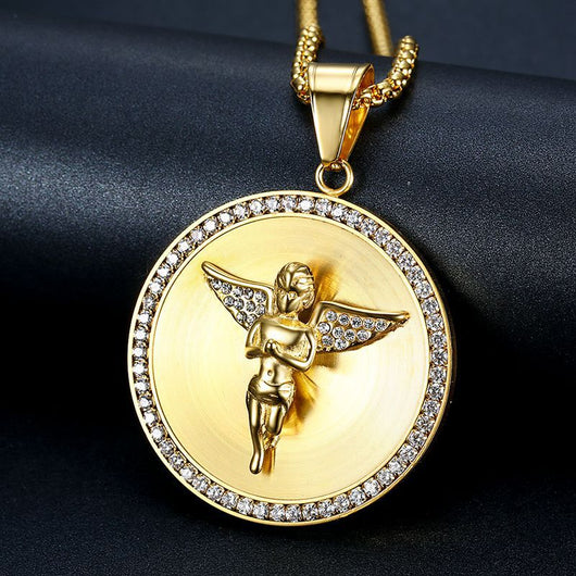 Collar con Colgante de Ángel de Circonita Micro-engastada - Image 3