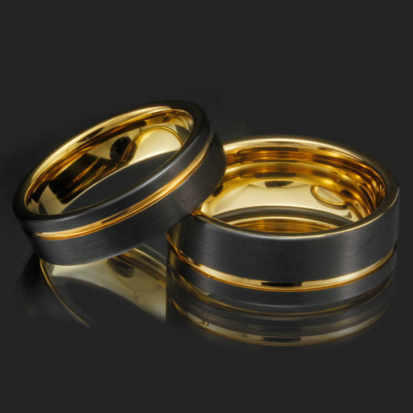 Anillo de Pareja en Acero Tungsteno Minimalista