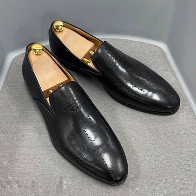 Zapatos de Cuero para Hombre con Diseño Italiano Pintado a Mano - Image 7