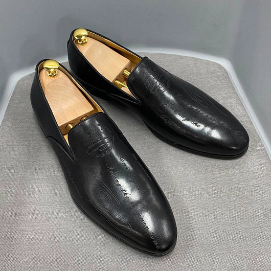 Zapatos de Cuero para Hombre con Diseño Italiano Pintado a Mano - Image 7