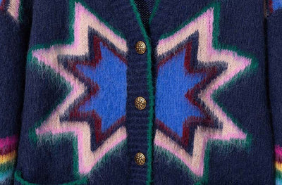 Cardigan Tejido Bicolor de Manga Larga - Estilo Relajado - Image 20