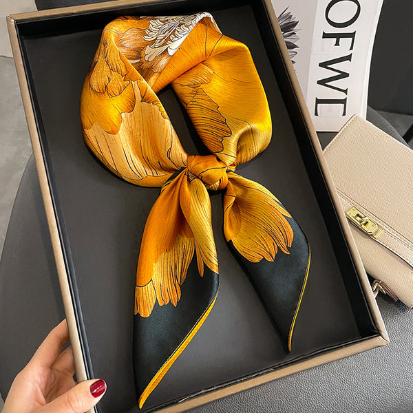 Pañuelo de Seda Premium con Chal Elegante para Mujer