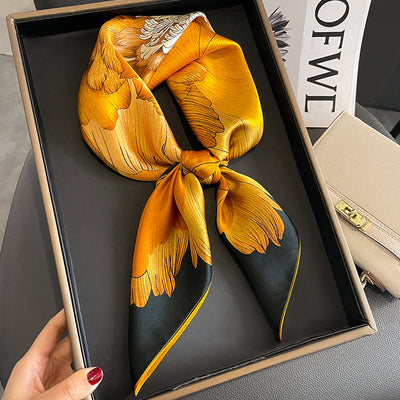 Pañuelo de Seda Premium con Chal Elegante para Mujer