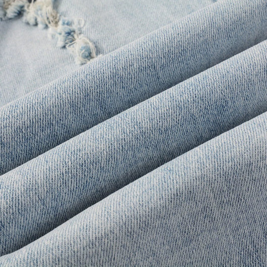 Jeans Ajustados para Hombre con Parches Diamante Claro y Detalles Perforados - Image 30