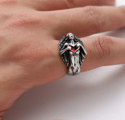 Anillo de Acero Titanio Estilo Retro para Hombre - Image 6