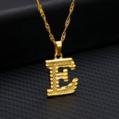 Collar con Colgante de 26 Letras Chapado en Oro - Image 7