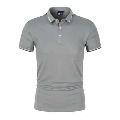 Polo Clásico Liso para Hombre con Cuello de Pie y Mangas Cortas - Image 8