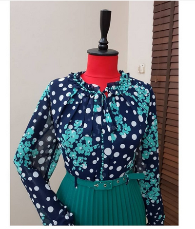 Vestido de Gasa Estampado para Mujer - Colección Otoño - Image 4