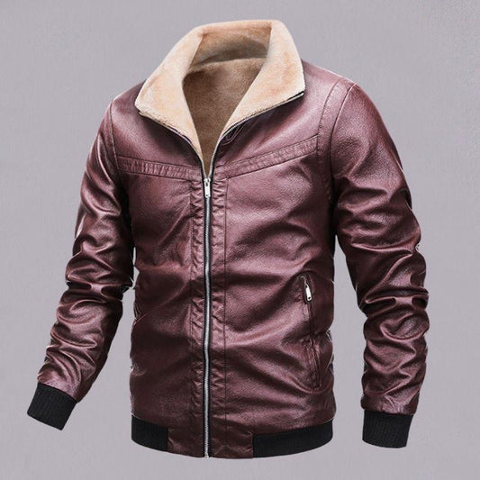 Chaqueta de Cuero para Hombre con Forro Polar - Image 2