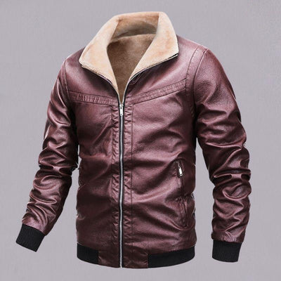 Chaqueta de Cuero para Hombre con Forro Polar - Image 2
